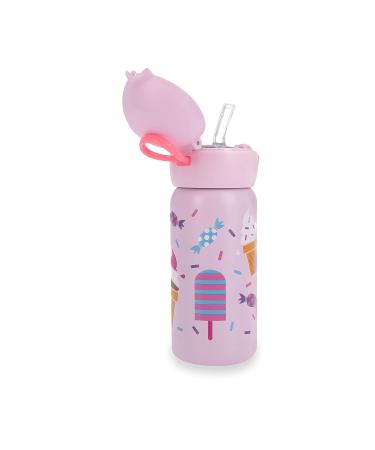 Nuby Thirsty Kids No Spill Flip-It Active Stainless Steel Travel Cup  14 Oz  Ice Cream - Buy Online on GoSupps.com