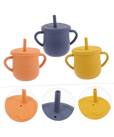 TOYANDONA 3pcs Baby Silicone Sippy Cups Set for Toddlers - Anti-Spill, Training Cup with Silicone Straw for Infant & Toddler - BPA-Free Silicone Water Cup - Buy Online on GoSupps.com