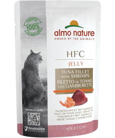 almo nature - Cat food, classic jelly bag with tuna and shrimp (24 x 55 g)