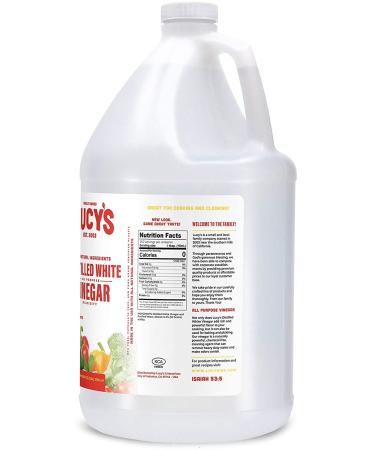 Lucyâ€™s Family Owned Natural Distilled White Vinegar - 1 Gallon (128 oz) - 5% Acidity - Buy Online on GoSupps.com