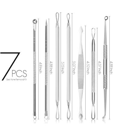 Teenitor 7 in 1 Pimple Blackhead Remover Extractor Tool Kit - Professional Acne Treatment for Nose and Face Skin - Buy Online on GoSupps.com