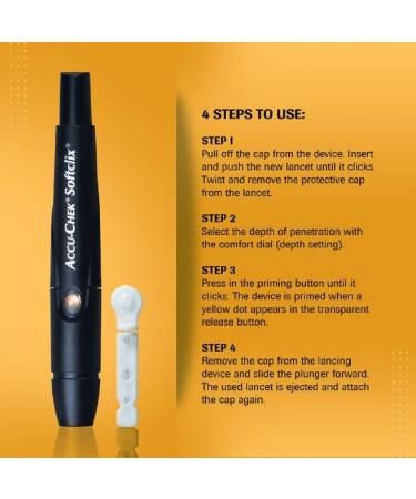 Softclix Lancing Device with 25 Lancets - Painless Blood Glucose Testing - Buy Online on GoSupps.com