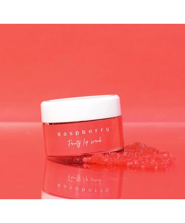 Raspberry Slush Fruity Lip Scrub - 100% Vegan Lip Care for Men & Women | Removes Dark Dry & Chapped Lips & Lipstick Stains - 15gm - Buy Online on GoSupps.com