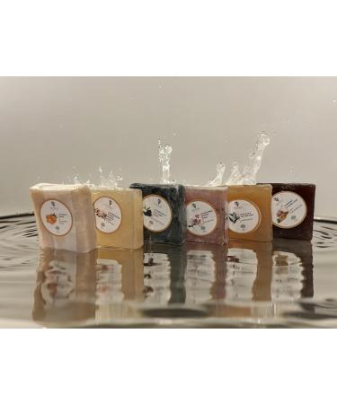 Organic Vegan Natural Soap Set 6 Pieces 100g Each Natural Fragrance and Oils Eco-Friendly Pure Ingredients