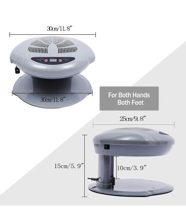400W Professional Nail Dryer with Auto Induction Sensor | Warm & Cool Wind Manicure Tool for Fingernail & Toenail Curing - Silver - Buy Online on GoSupps.com