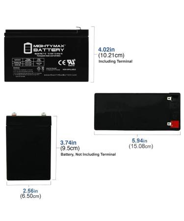 Mighty Max 12V 7.2AH SLA Replacement Battery for Enercell 23-943 | International Shipping Available - Buy Online on GoSupps.com