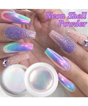 Buy Mermaid Chrome Pigment Dust - Neon Aurora Nail Art Glitter Powders for DIY Manicure & Acrylic Decoration - Buy Online on GoSupps.com