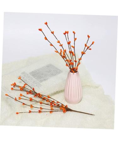 5pcs Artificial Berry Branch Christmas Ornaments Christmas Decoration Christmas Garland Berry Artificial Tree Picks Holly Berry Sprigs Plants Decor Plastic Small Fruit Halloween Orange 30x5cm - Buy Online on GoSupps.com