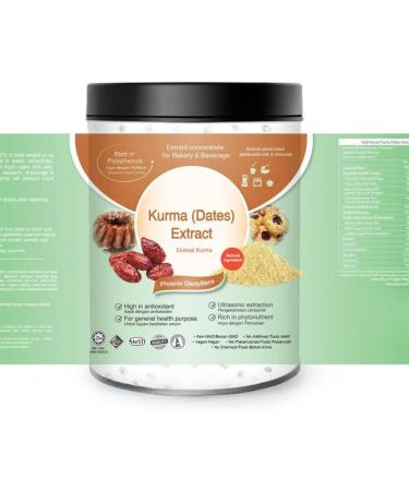  ALIBOOSTER Phoenix Dactylifera Date Powder 200g Natural and sweet ingredient for drinks desserts and pastries Vegan and additive-free - Buy Online on GoSupps.com