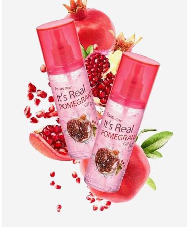 Farmstay It's Real Pomegranate Gel Mist 120ml | Hydrating Facial Mist & Refreshing Skincare - Buy Online on GoSupps.com