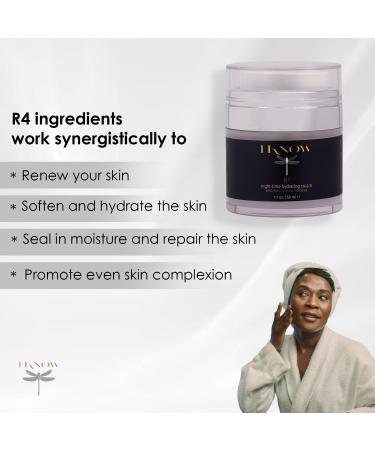 IKNOW R4 Night-Time Hydrating Cream | Hyaluronic Acid Moisturizer | Revitalize Skin with R4 Skincare | Hydrating Night Cream (1.7oz - Buy Online on GoSupps.com