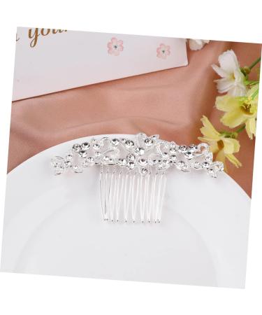 FRCOLOR Set of 2 Bridal Headpiece Rhinestone Hair Accessories Hair Clips Combs Floral Hair Comb Side Comb for Wedding Hair Tiara Bridal Comb Wedding Hair Comb Flowers Headpiece Hair Pin White - Buy Online on GoSupps.com
