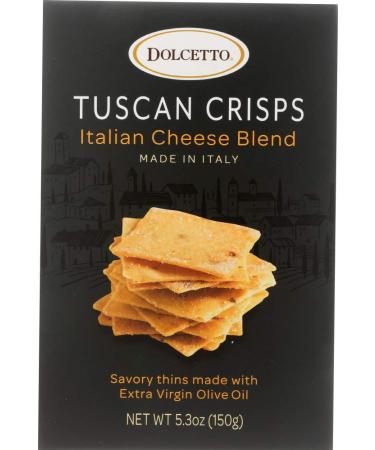 dolcetto Tuscan Crisps Italian Cheese Blend Boxes, Pack of 6, 5.3 Ounce