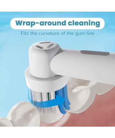 16 Pcs Replacement Toothbrush Heads | Compatible with Oral B Braun | Cross Clean Professional Electric Toothbrush Refills | For Oral-B Action Pro Series | 16 Count Pack - Buy Online on GoSupps.com