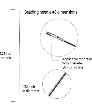 30 pcs Jewelry Needles for Beads Size 8 and 10 with Storage Tube - Ideal for Crafts, Bead Embroidery, Clothing D cor - Buy Online on GoSupps.com