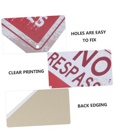 Zerodeko 2pcs Warning Tin Painting Emblems Metal Halloween Wall Art Retro Iron Vintage Signs Iron Painting - Buy Online on GoSupps.com