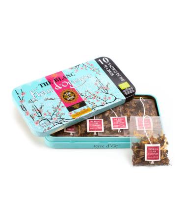 terre d'Oc Organic white tea with golden blossom flavor: nomadic box 10 units (pack of 1)