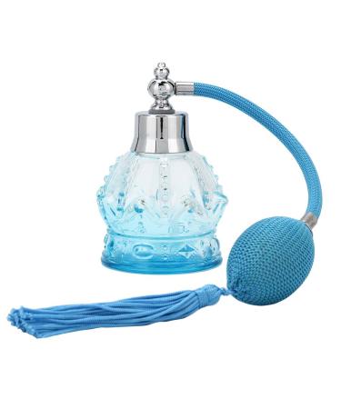 ZJchao 80ml Empty Refillable Perfume Bottle Carved Glass Empty Refillable Perfume Bottle Spray Atomizer Bulb Perfume Bottle Sprayer