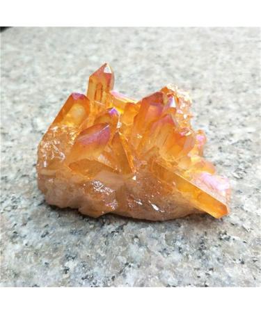 Natural Yello Crystal Aura Quartz Stone Cluster Specimen 150g-550g Suitable for Furniture Decoration Full of Texture (Color : 270g-320g) - Buy Online on GoSupps.com