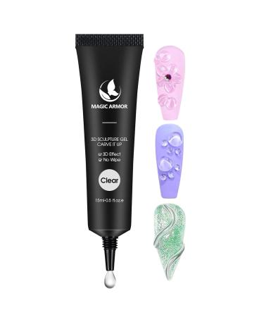 15g 3D Nail Gel Sculpting Gel Nail Art Glue for Nail Art Designs DIY Nail Craving Molding Gel for 3D Gel Nail Art Polish Painting Drawing Gel Sculpture Gel Nail