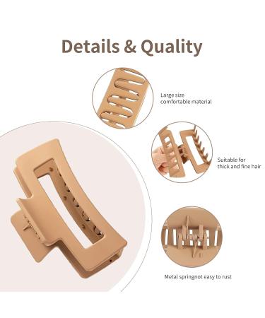 8 Pieces Hair Clip Set 11cm Matte Clips for Thick & Thin Hair | Stylish Hair Accessories & Gift Set - Buy Online on GoSupps.com