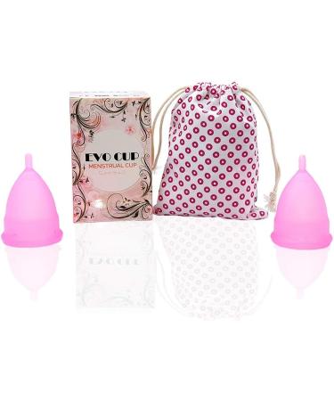 Menstrual Cup - 2 Period Menstruation Cups - Soft Flexible Medical Grade Silicone for Comfort and Fit - Size Small or Large - Sanitary Pad and Tampon Alternative S (Pack of 2) - Buy Online on GoSupps.com