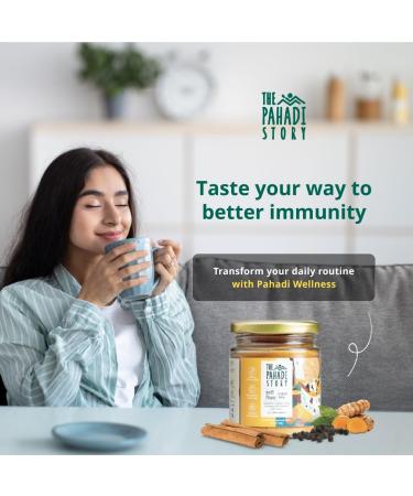 The Pahadi Story Turmeric Latte Mix 100gm 100% Natural Haldi Doodh Mix Immunity Booster Golden Milk Powder for Rainy and Winter Season - Buy Online on GoSupps.com