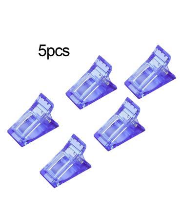 Nail Tips Clips - 5 PC Blue Nail Extension Clips & Polygel Fastening Tools for DIY Manicure - Buy Online on GoSupps.com
