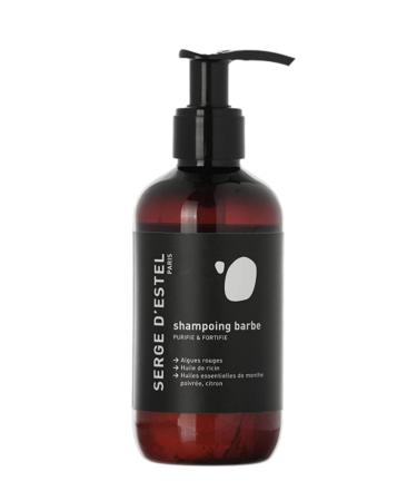 SERGE D'ESTEL PARIS Sulfate-Free Beard Shampoo 200ml Boosts Beard Growth Purifies and Softens Hair Vitamin Formula 100% Vegan Made in France