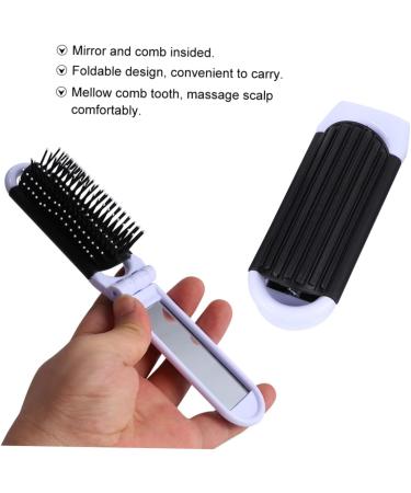 SOLUSTRE 3 Pieces Foldable Comb with Mirror Antistatic Comb High Temperature Resistance for Travel Outdoor Activities White Black Blue Beard Care - Buy Online on GoSupps.com