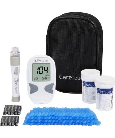Blood Glucose Monitor Kit | Diabetes Testing with Glucometer, Test Strips, Lancing Device, Lancets | Travel Case for Diabetic Supplies - Buy Online on GoSupps.com