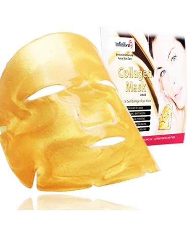 3 Pack - Gold Collages Face Mask - Anti Aging Wrinkles Moisturising Blemishes Firming Toning Dark Circles Smoothing Skin Natural Lift