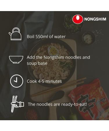 Nongshim SHIN BLACK Ramyun Premium Ramen Korean Spicy Instant Noodles 130g (Pack Of 8) HALAL - Buy Online on GoSupps.com