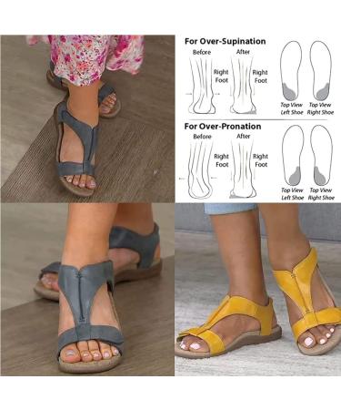 JUAJUA 2023 Orthopedic Bunion Corrector Sandals for Women | Red 41 | Arch Support Leather Slippers - Buy Online on GoSupps.com