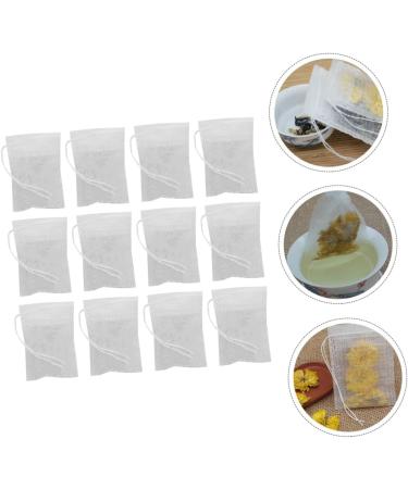 Ciieeo 200 Pcs Tea Bag Drawstring Tea Pouch Empty Tea Pouch Soup Bag Tea Infusers Bags Loose Leaves Protein 5X7CMx2pcs Whitex2pcs - Buy Online on GoSupps.com
