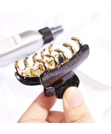 4 Pcs Glitter Acrylic Hair Claw Clips - Non Slip Hair Barrette Clamps for Women and Girls - Buy Online on GoSupps.com