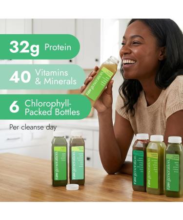 Raw Generation 10-Day Detox Cleanse 23% Less Sugar Than Other Cleanses | Detox Your Body | Reset Your Diet & Support Weight Loss | Improved Energy | Clearer Skin | Improved Gut Health 10-Day Cleanse - Buy Online on GoSupps.com