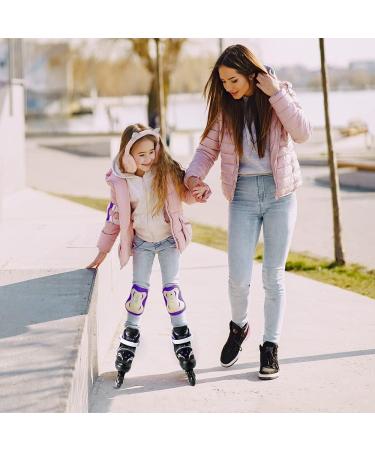 JeeFree 4 Size Adjustable Inline Skate for Kids with Storage Bag - Light Purple Small | Illuminating Roller Blades for Girls, Boys, and Beginners - Buy Online on GoSupps.com