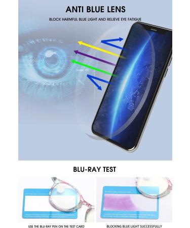 Vevesmundo Anti Blue Light Reading Glasses for Women - Vintage Floral Design +1.0 to +4.0 Set of 2 (Purple & Pink) - Blue Light Filter Glasses for Eye Protection - Buy Online on GoSupps.com