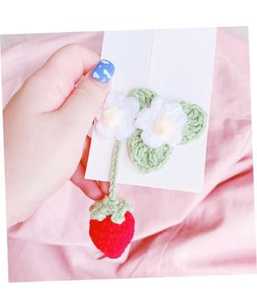 Beavorty Strawberry Car Mirror Pendant girls hair rear view mirror accessories flower hairpins kawaii hair accessories barrettes for girls lovely hair clips child irregular cotton decorate - Buy Online on GoSupps.com