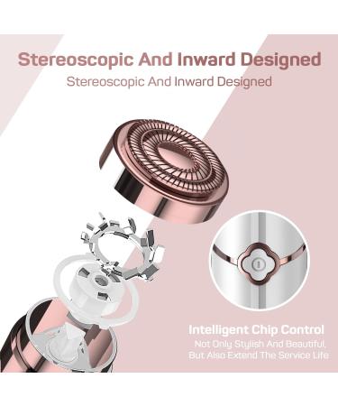 GURELAX 2023 Women's Facial Epilator - Rechargeable Hair Remover with 2x Replacement Heads | Pain-Free Chin & Cheek Hair Removal - Buy Online on GoSupps.com