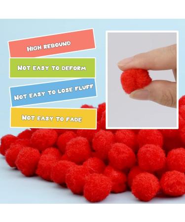150 Count 1 Inch Red Craft Pom Poms for DIY Arts, Crafts, and Christmas Decor - Buy Online on GoSupps.com