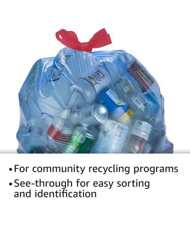 Amazon Basics 13 Gallon Blue Recycling Trash Bags - Buy Online on GoSupps.com