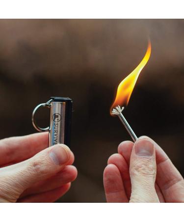 Survive Permanent Match 5-Pack: Forever Lighter Emergency Fire Starter Set with Metal Keychain - Buy Online on GoSupps.com