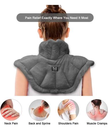 Microwavable Heated Neck Wrap and Shoulder Heating Pad - Hot/Cold Compress - Dark Gray - Buy Online on GoSupps.com