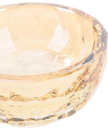 Nail Art Cup - Dappen Dish Cup Transparent Glass Nail Art Dappen Dish with Alloy Lid for Liquid Jewelry Display - Buy Online on GoSupps.com