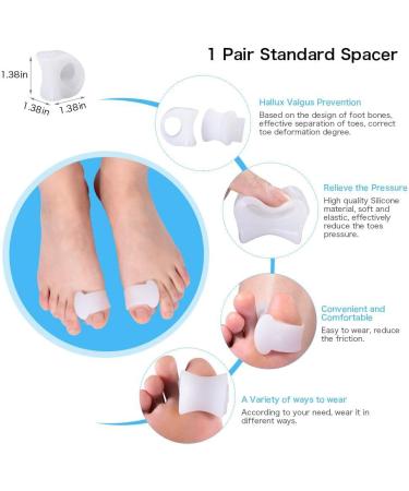 8-Piece Hallux Valgus Corrector & Toe Separator Set - Pain Relief & Alignment Correction for Bunions - 4 Pair Bunion Protectors Included - Buy Online on GoSupps.com