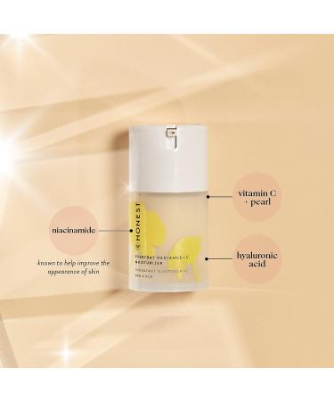 Honest Beauty Everyday Radiance +C Moisturizer with Vitamin B3 and Vitamin C - 1.7 fl. oz. | EWG Certified, Non-comedogenic, Vegan, Cruelty-Free - Buy Online on GoSupps.com