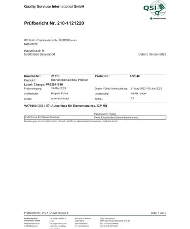  Naturherz Naturherz Propolis Powder - Vitamins A B1 B2 B3 and biotin - Ideal for making ointments tinctures or creams - Premium food grade beekeeper (100 g) - Buy Online on GoSupps.com