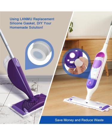 Lanmu Bottle Cap Silicone Gasket for Flash Powermop Refill Liquid Replacement Refill Liquid Accessories for Flash Powermop Floor Cleaner DIY Reusable Bottle Refillable Container (10 Pack) - Buy Online on GoSupps.com